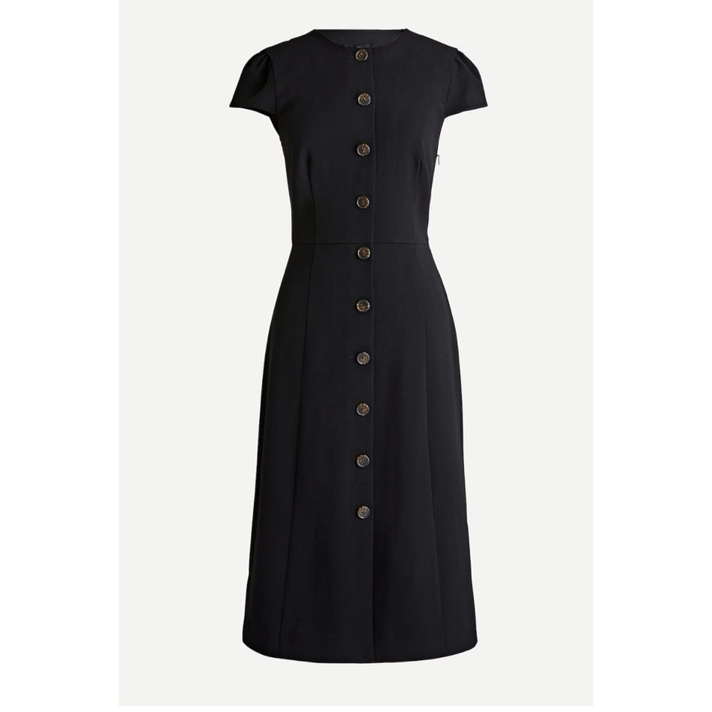 J. Crew | Button-front cap-sleeve dress